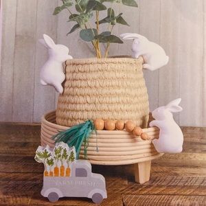 ❌ SOLD Target bullseye easter bunny figural plant decor 3 climbing bunnies